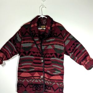 Eddie Bauer Outdoor Outfitter Southwest Wool Jacket Women's Medium Made in USA